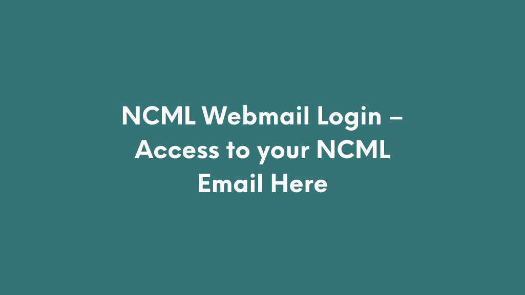 NCML Webmail Login