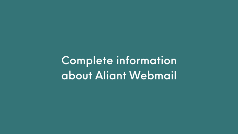 Complete information about Aliant Webmail.