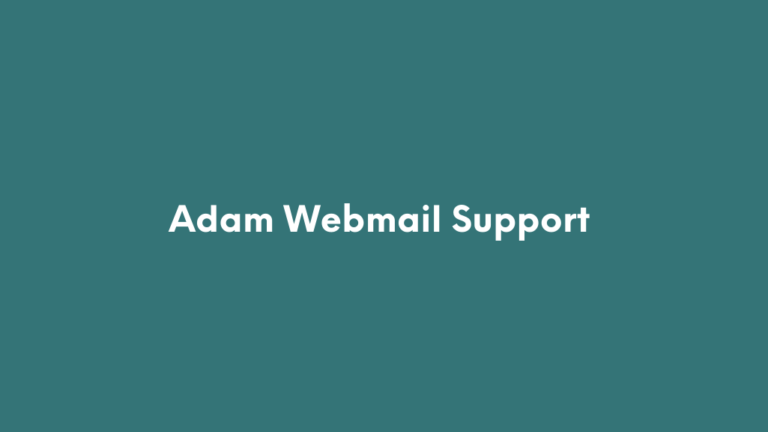 Adam Webmail Support