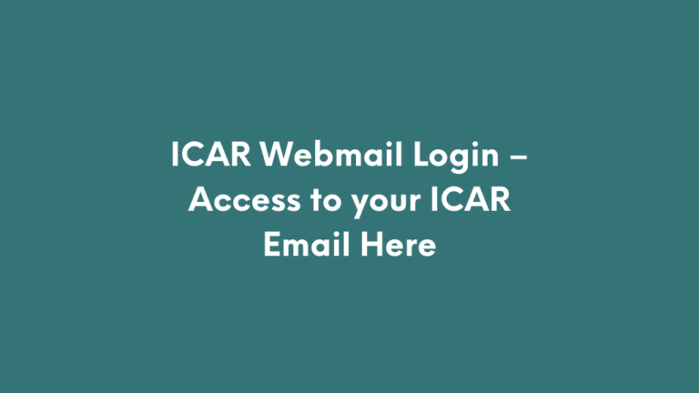 ICAR Webmail Login