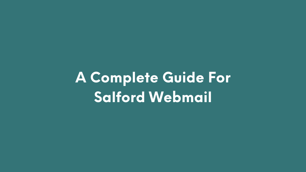 Salford Webmail