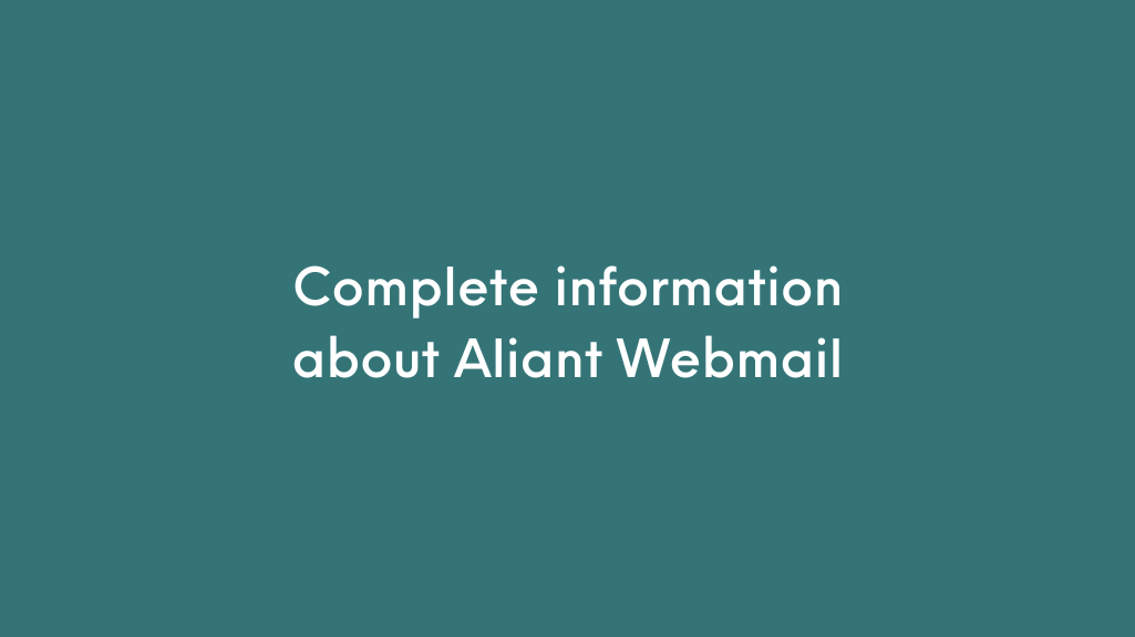 Complete information about Aliant Webmail